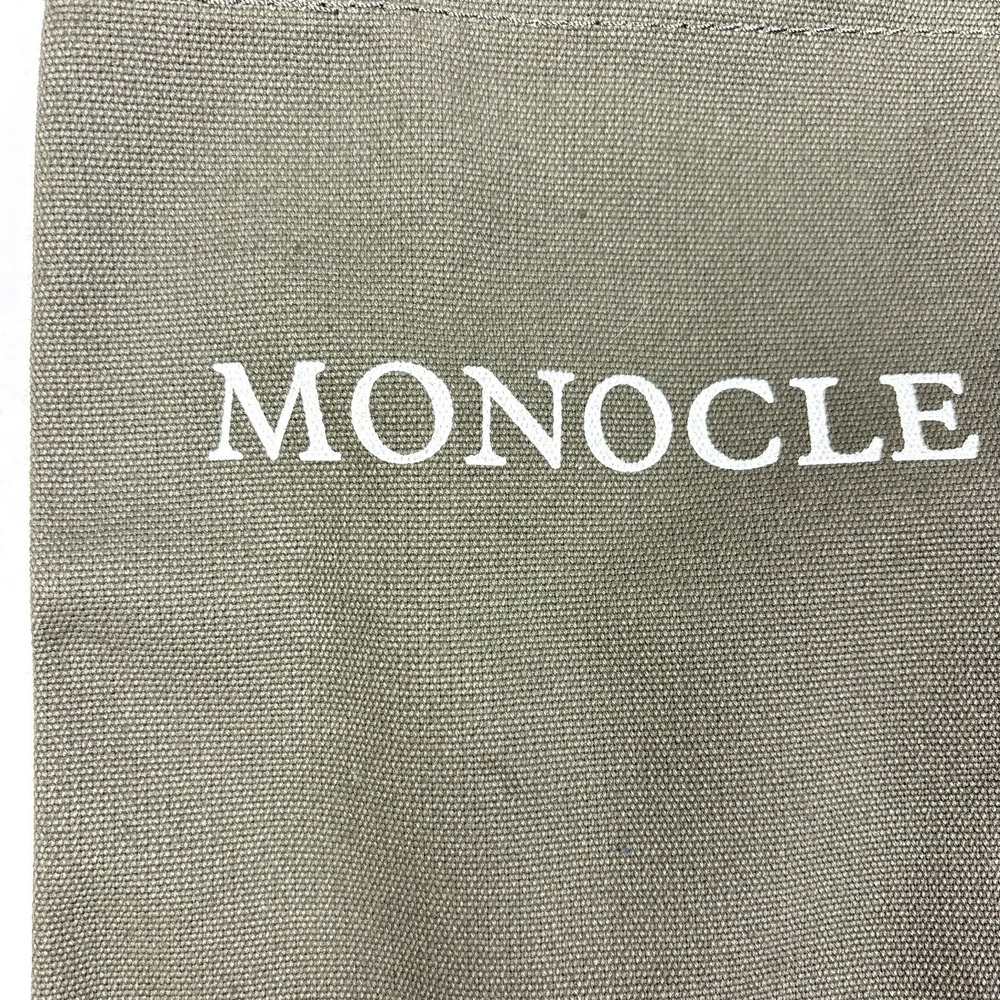NWT Monocle Voyage Canvas Tote Bag Olive Green Shoulder Strap Handle Snap Close - Picture 11 of 15